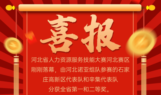喜報！河北省人力資源服務(wù)大賽，諾亞兩支代表隊獲一、二等獎！